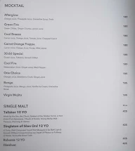 30:60 Bar, The Fern Residency menu 1