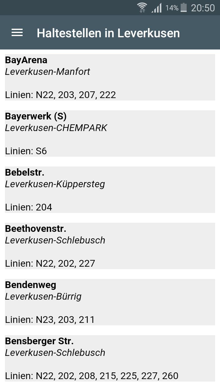 iBuslinien Leverkusen Screen 2