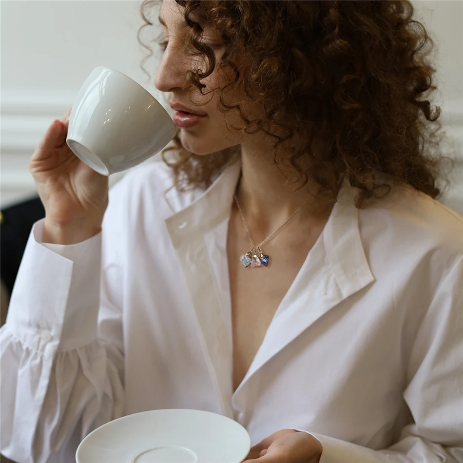 Natuurlijke kristalsteen onregelmatige agaat handgemaakte ketting Eenvoudig en elegant Sieraden voor dames, perfect als cadeau
