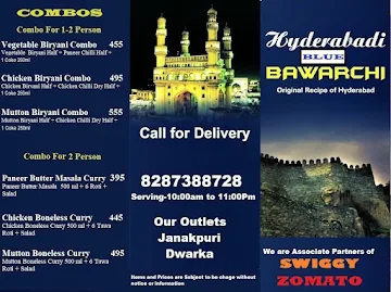 Hyderabadi Blue Bawarchi menu 