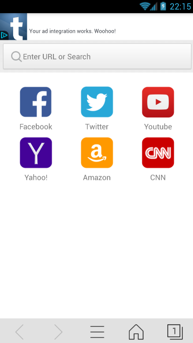 Android application Web Browser screenshort