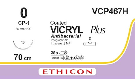 Vicryl Plus 0      CP-1 70cm VCP467H