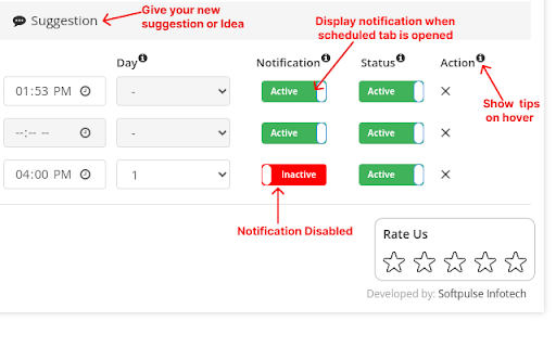 Tab Scheduler with auto open and close