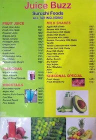 Juice Buzz menu 1