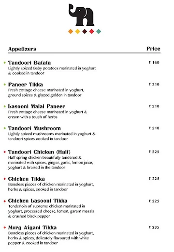 Nawabish menu 