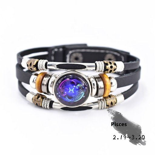 Title 1, Personalized Three-layer Woven Beads Leather Br...