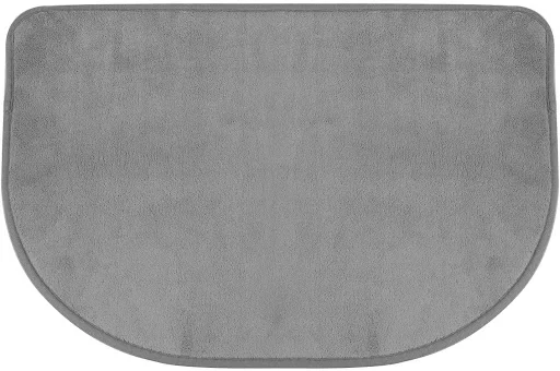 SUNLAND Microfiber Food Mat Ultra Water Absorbent Pet Feeding Mat Washable Non-Slip Pet Bowl Pad Round For Dogs Cats 1 P
