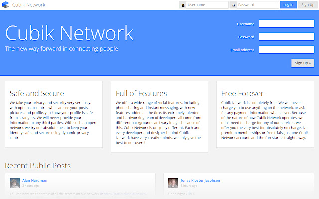 Cubik Network chrome extension