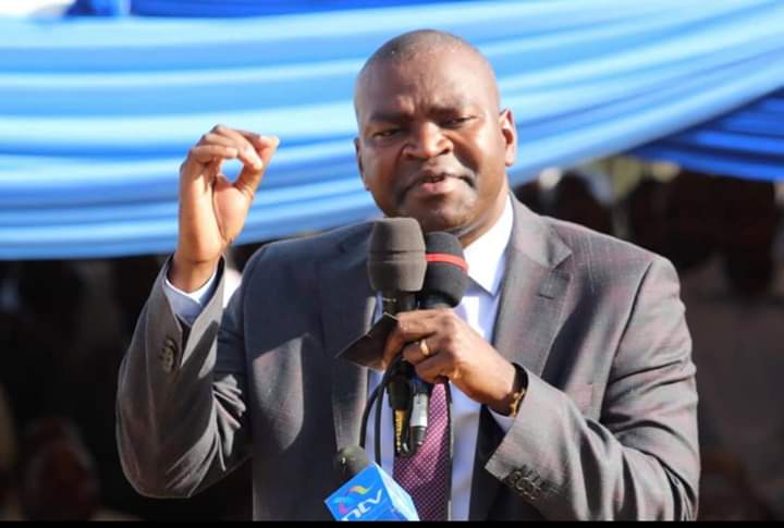 Former Sports CS Rashid Echesa addresses mourners in Matungu a month a ago