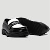 Giày Tây Lười Da Xít Penny Loafer Black White Da Bóng Kiểu Dáng Công Sở, Giày Viboots Sơn Tùng Tăng Chiều Cao