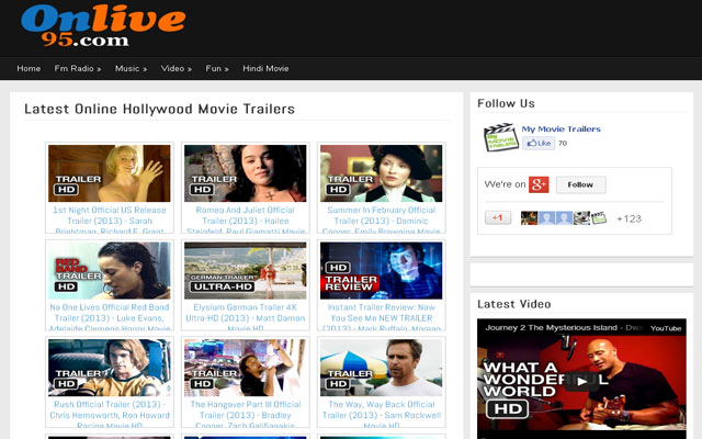 Hollywood Movie Trailers chrome extension