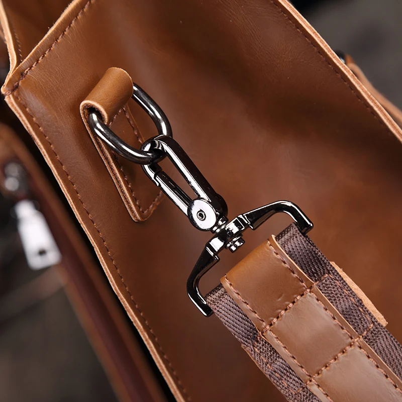 Title 1, Sac Tote Homme Rétro Cuir PU Crazy Horse Grand ...