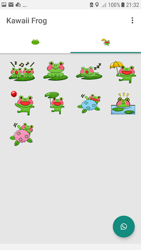 Сute frog stickers WAStickerApps