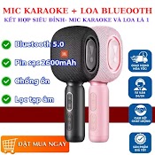 Mic Hát Karaoke Bluetooth Jbl Kmc500 - Kèm Loa Cao Cấp - Chất Âm Thanh Trong Trẻo - Bảo Hành 12 Tháng
