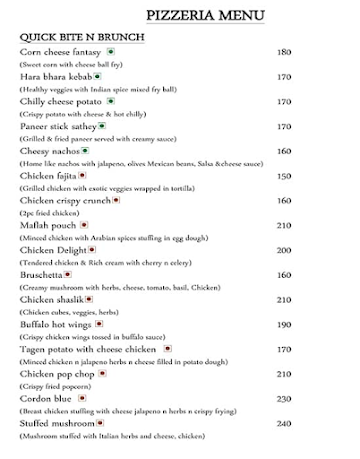 The Royal Nawab menu 