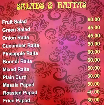 Hotel Grand Sandarshini Inn menu 