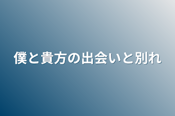 僕と貴方の出会いと別れ