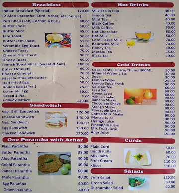 De Food Junction menu 