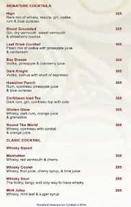 Woods High menu 1