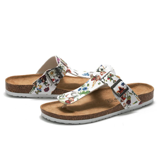 Title 6, Womens Flip Flops Cork Beach Couple Leather Sa...