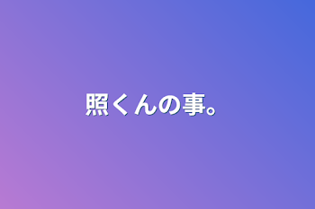 「照くんの事。」のメインビジュアル