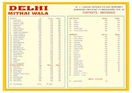 Delhi Mithai Wala menu 2