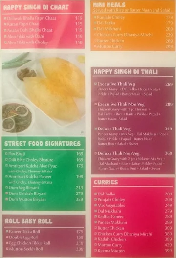 Street Foods by Punjab Grill menu 