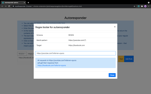 AutoResponder Chrome