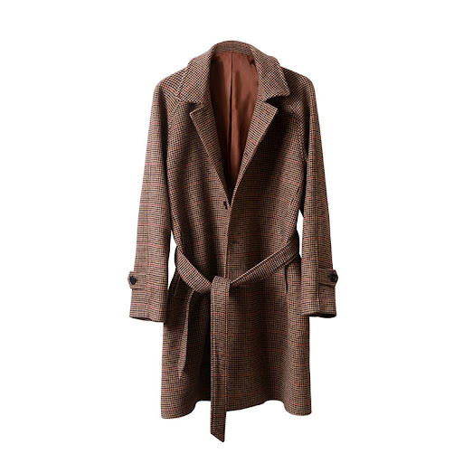 Title 6, Vintage Gentleman Houndstooth Mens Woolen Coat...