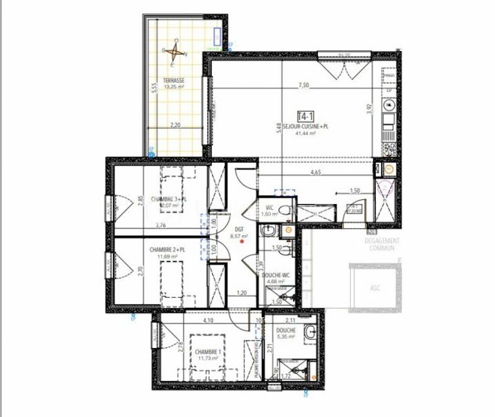 Vente appartement 4 pièces 97 m² à Ajaccio (20000), 390 000 €