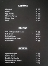 Hotel Simhapuri Deluxe menu 3