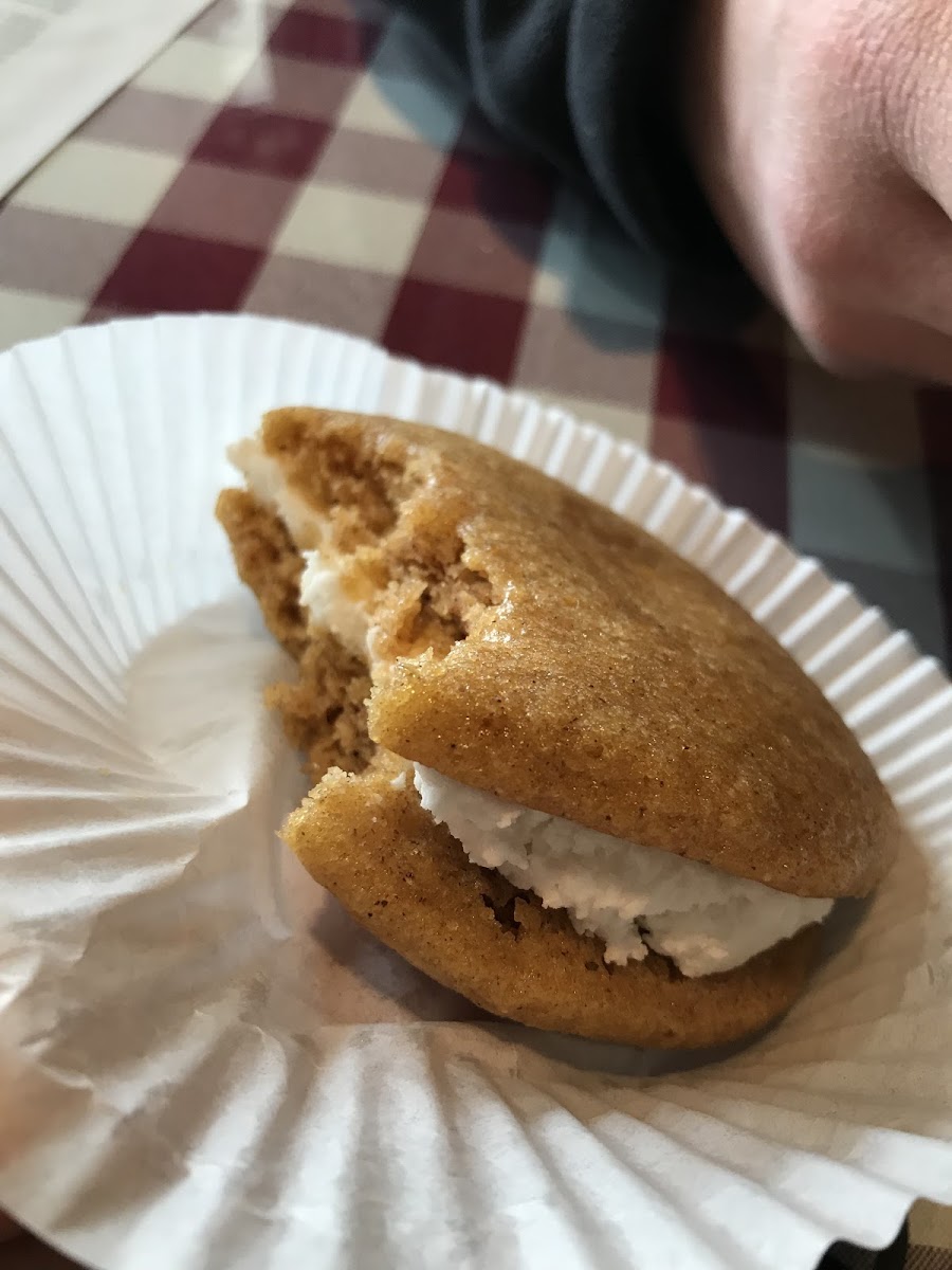 THIS WAS DELICIOUS (clearly couldn’t wait for the picture) Pumpkin Creme Whoopi Pie