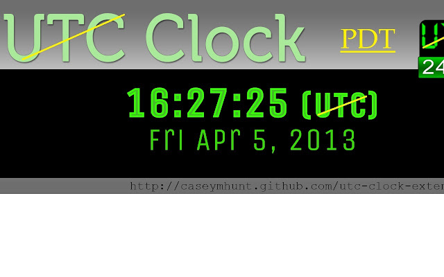 GMT/PDT Clock chrome extension