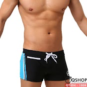 Quần Bơi Boxer Nam Thun Poly Co Giãn Tốt Qshop Qt494