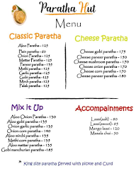 Parantha Pundit menu 1