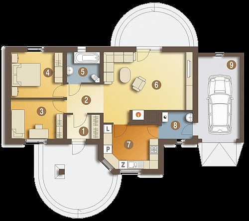 Zdjęcie rzutu Rzut parteru projektu domu