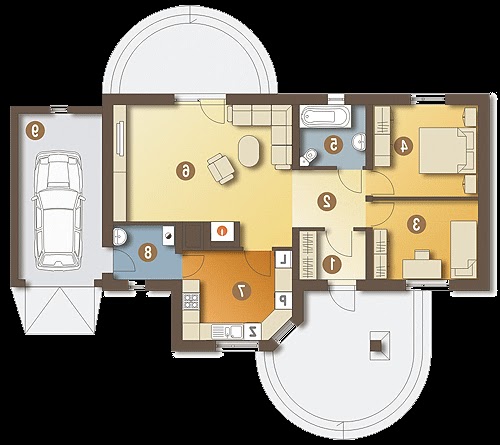 Zdjęcie rzutu Rzut parteru projektu domu