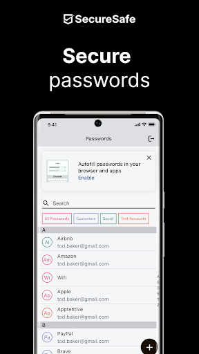 Screenshot SecureSafe Password Manager