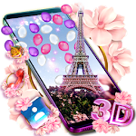 Cover Image of ダウンロード 3D Love Paris Eiffel Tower Gravity Theme 1.1.1 APK