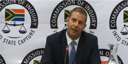 Former CEO of Glencore Coal Mine Clinton Ephron during his testimony at the state capture commission of inquiry on February 27 2019.