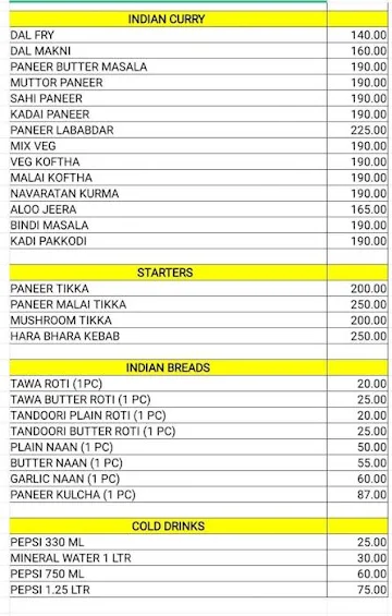 Chennai Aroma menu 