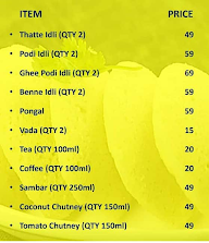 Shivmoga Thatti Idli menu 1