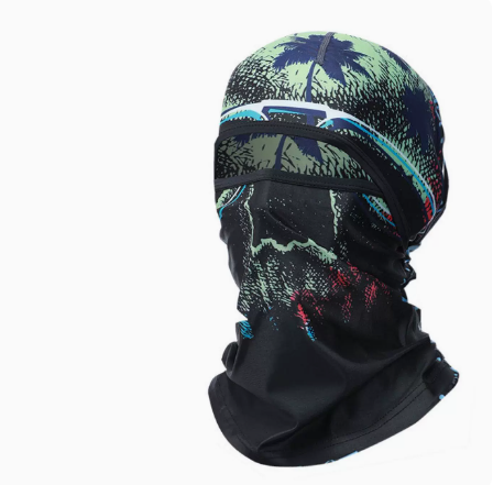 Masque de protection solaire homme en soie glacée pour activités extérieures. Protège des UV, respirant et confortable. Idéal pour l'été.