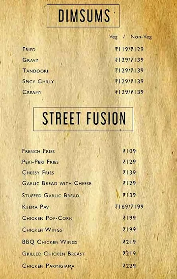 Cafee Maddox menu 