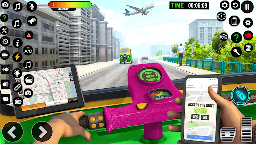 Screenshot Auto Game: Rickshaw Driving 3D