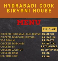 Hydrabadi Cook menu 1