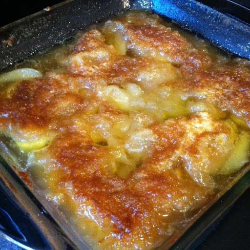 Nanny's Peach Cobbler fresh from the oven!