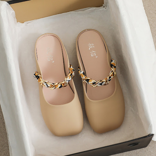 Title 3, Fat Feet Wide Lazy Half Slippers for Women Outd...