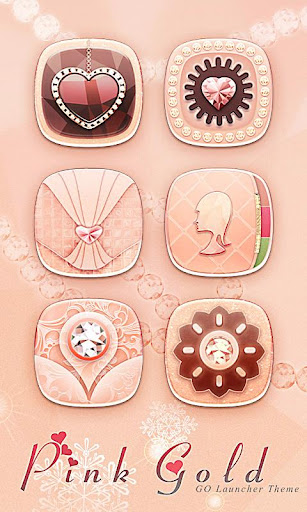 Pink Gold GO Launcher Theme