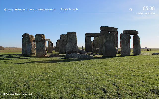 Stonehenge Tema de pestanya nou de fons de pantalla